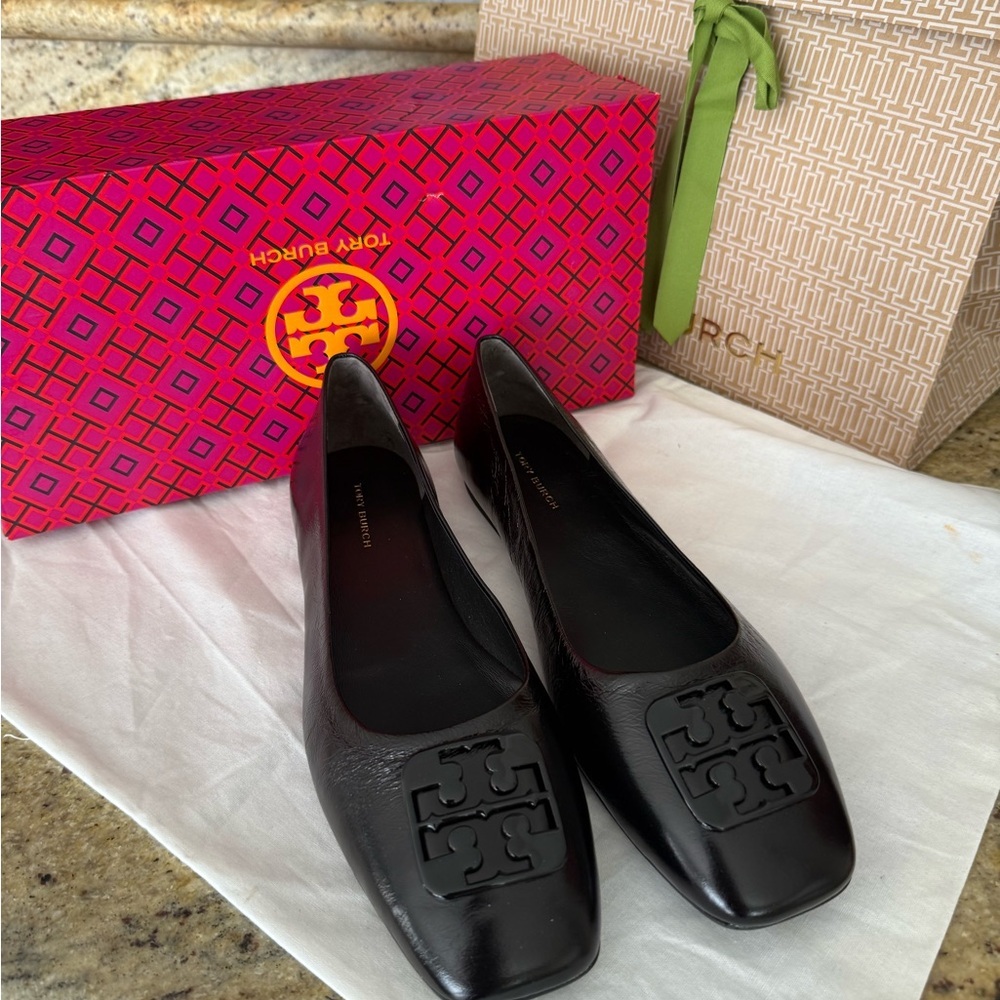 New tory burch Georgia Ballet in Perfect Black - Picture 2 of 10
